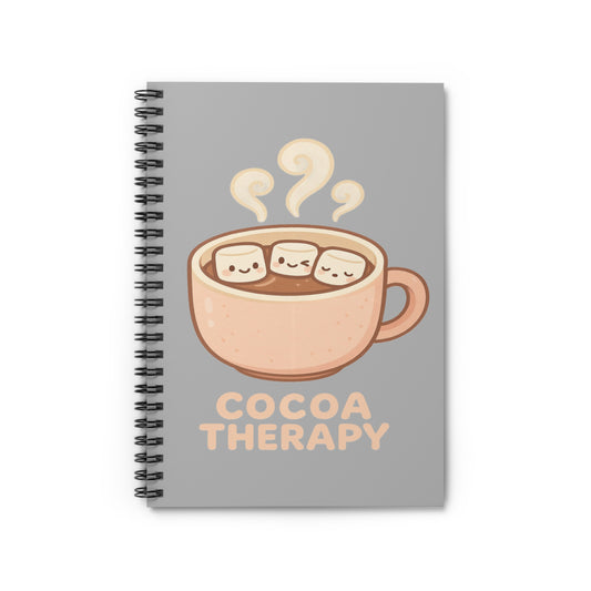 Cocoa Therapy Spiral Notebook - Perfect for Hot Cocoa Lovers, Cute Journal Gift, Cozy Writing, School Supplies, Relaxation Note-taking