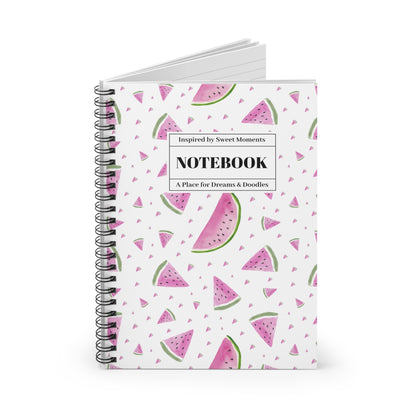 Watermelon-Themed Spiral Notebook for Dreams & Doodles