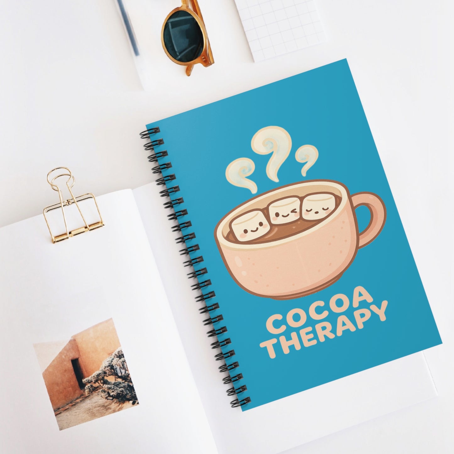 Cocoa Therapy Spiral Notebook - Perfect for Hot Cocoa Lovers, Cute Journal Gift, Cozy Writing, School Supplies, Relaxation Note-taking