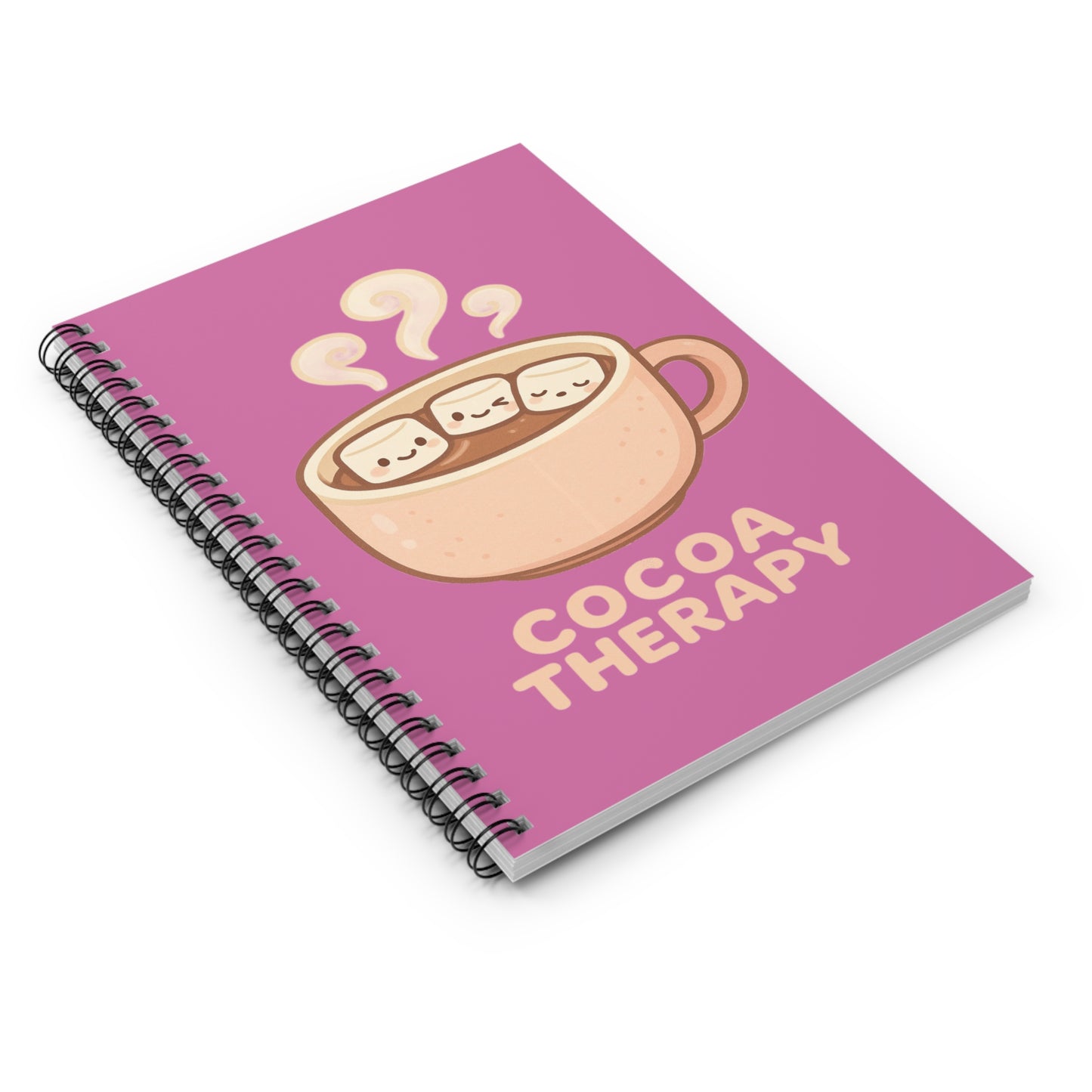 Cocoa Therapy Spiral Notebook - Perfect for Hot Cocoa Lovers, Cute Journal Gift, Cozy Writing, School Supplies, Relaxation Note-taking