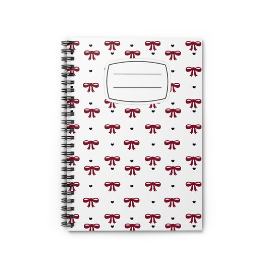 Cute Bow Spiral Notebook - Perfect for School, Journaling, Gifts, Planning, Organization