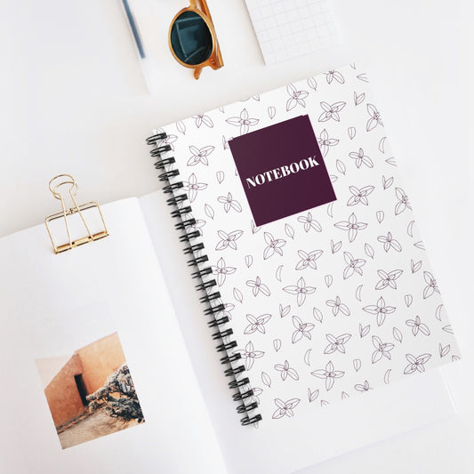 Floral Spiral Notebook - Ruled Line for Notes & Journaling