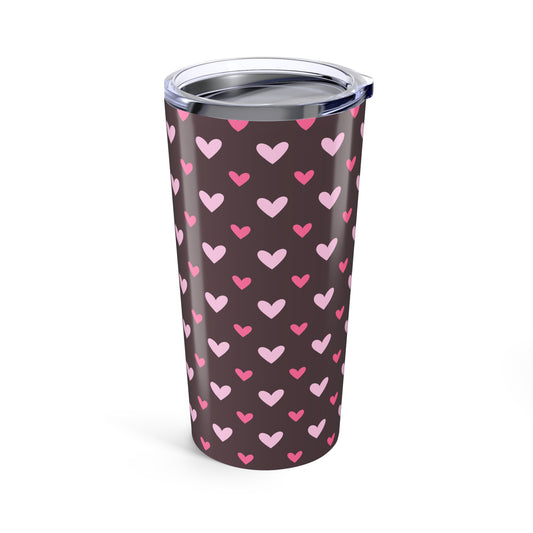 Valentine's Day Heart Tumbler, Personalized Travel Mug, Cute Coffee Cup, Love Gift for Him or Her, Sweetheart Drinkware