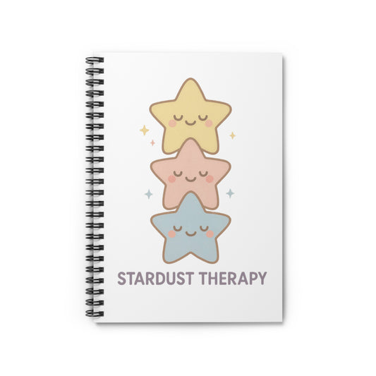 Stardust Therapy Spiral Notebook - Cute Star Design, Journaling, Gift for Students, Mental Health, Inspirational, Note-taking
