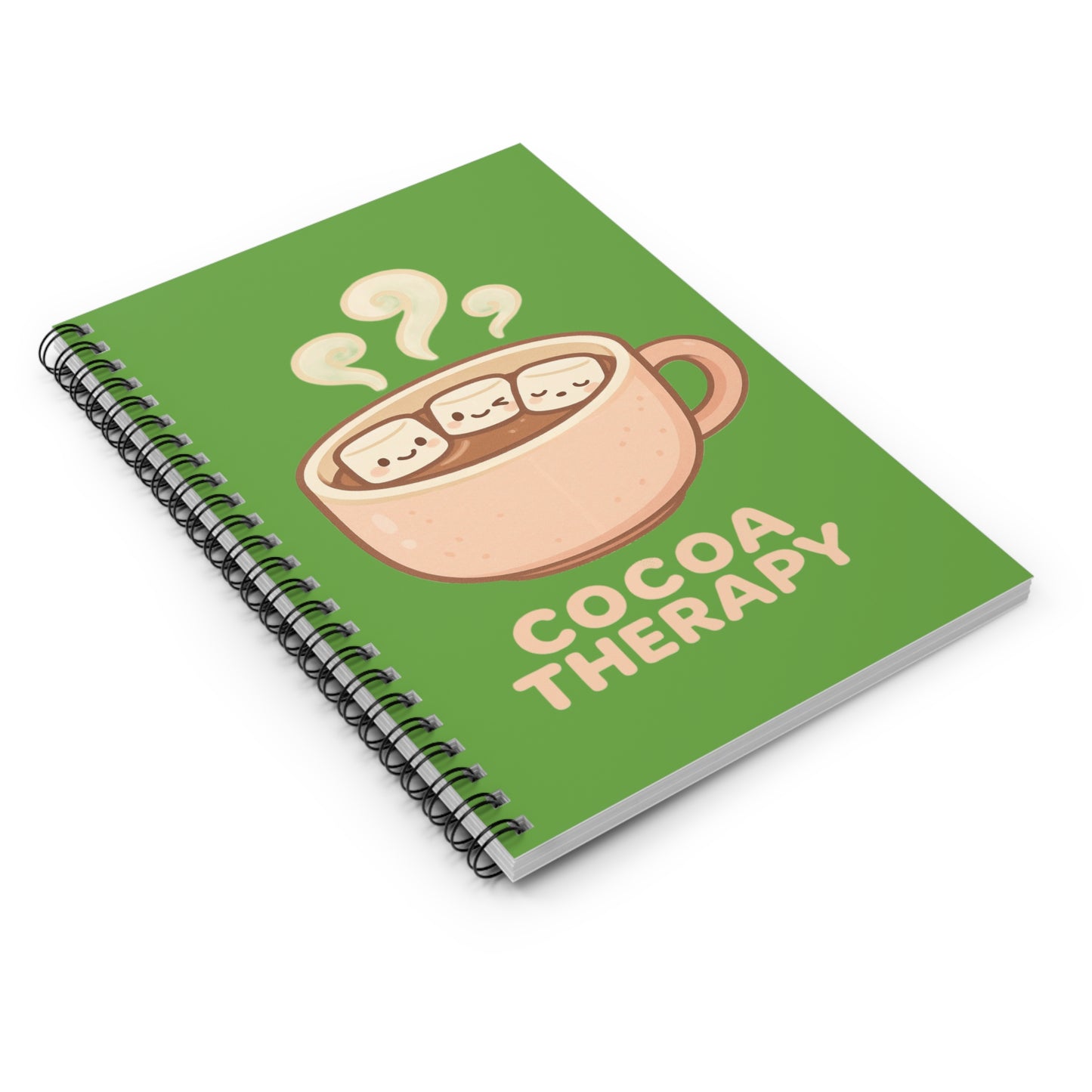 Cocoa Therapy Spiral Notebook - Perfect for Hot Cocoa Lovers, Cute Journal Gift, Cozy Writing, School Supplies, Relaxation Note-taking