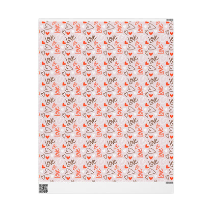 Valentine's Day Wrapping Paper, Love Gift Wrap, Heart Pattern Roll, Birthday Party Supplies, Cute Wrapping Sheets