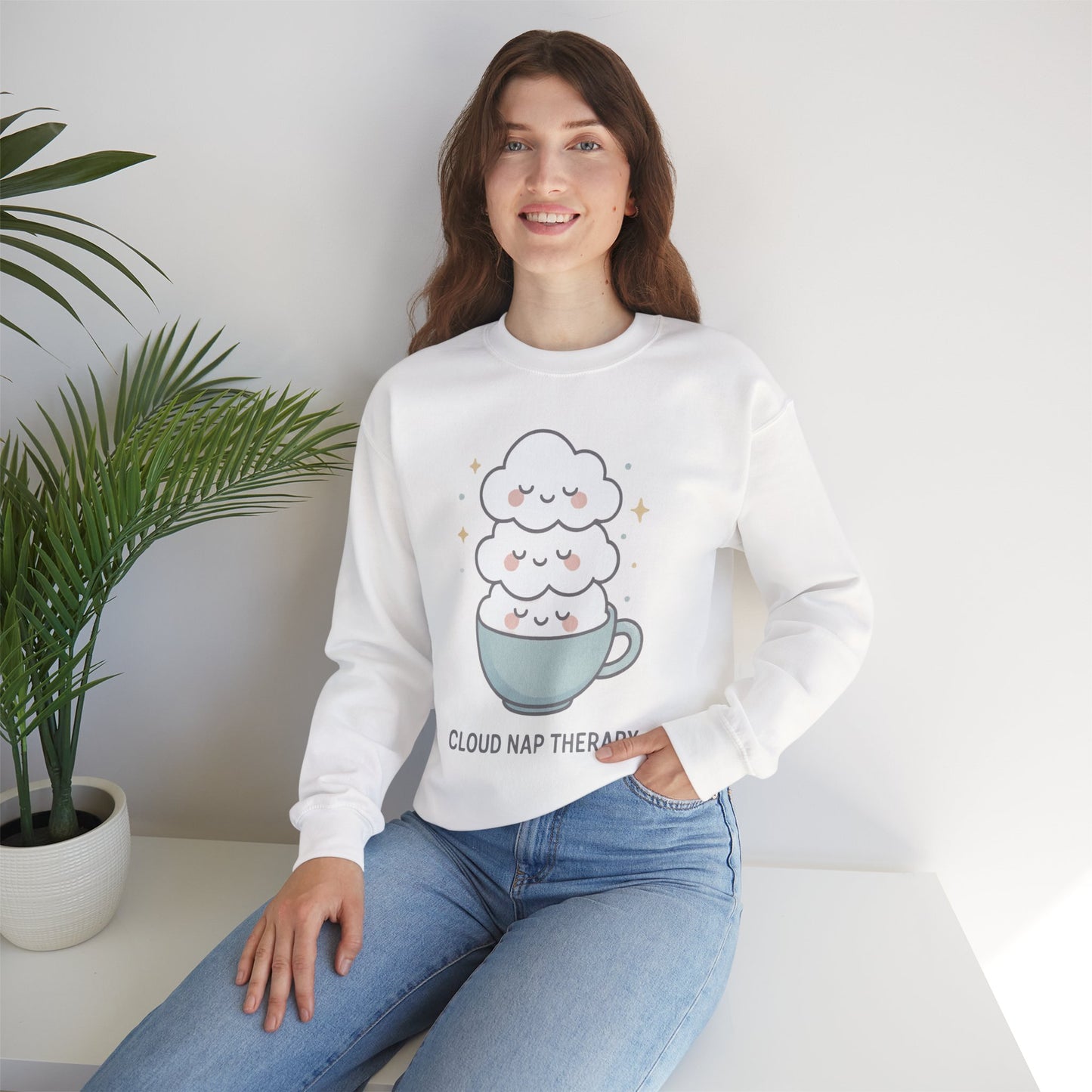 سويت شيرت Cloud Nap Therapy بياقة دائرية