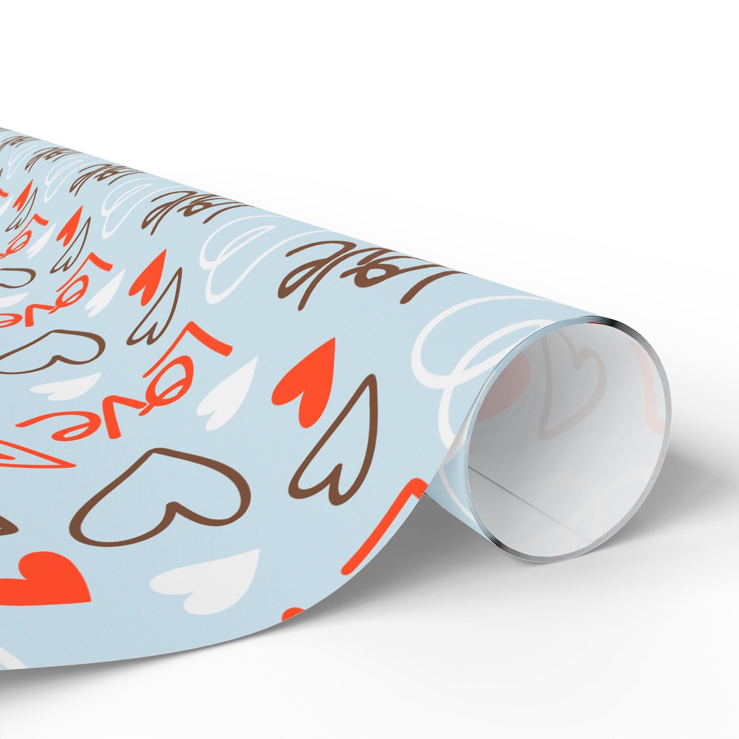 Cute Love Themed Wrapping Paper, Gift Wrap for Valentine's Day, Birthdays, Celebrations, Handmade Gift Packaging, Festive Wrapping