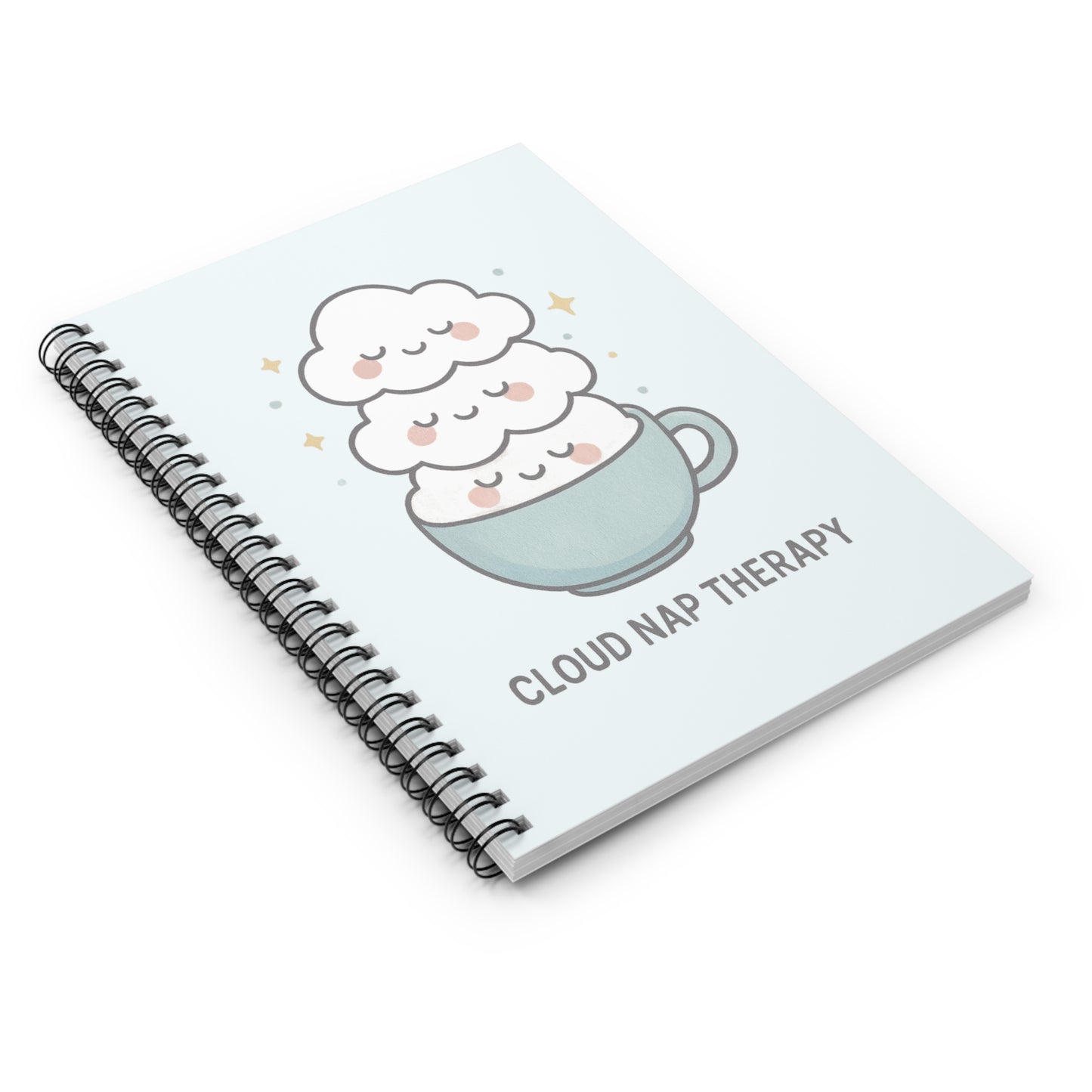 Cute Cloud Nap Therapy Spiral Notebook, Journaling Gift, School Supplies, Stationery for Kids, Cozy Cloud Design, Self-Care Essentials