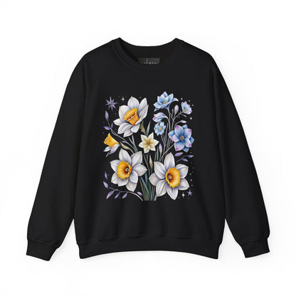 Floral Crewneck Sweatshirt | Cozy Gift for Garden Lovers, Spring Fashion, Casual Wear, Lounging at Home, Eco-Friendly Apparel