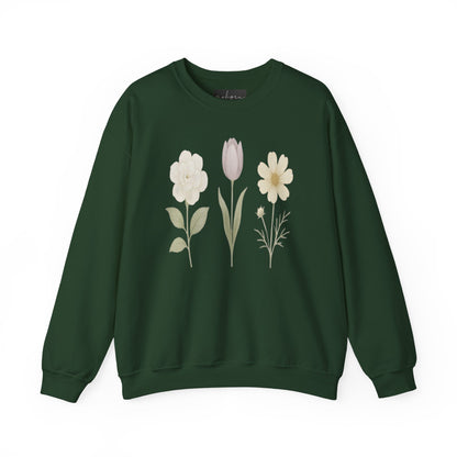 Floral Design Unisex Crewneck Sweatshirt - Cozy, Spring Vibes, Perfect Gift for Nature Lovers, Ideal for Casual Outings, Mother's Day, [...]