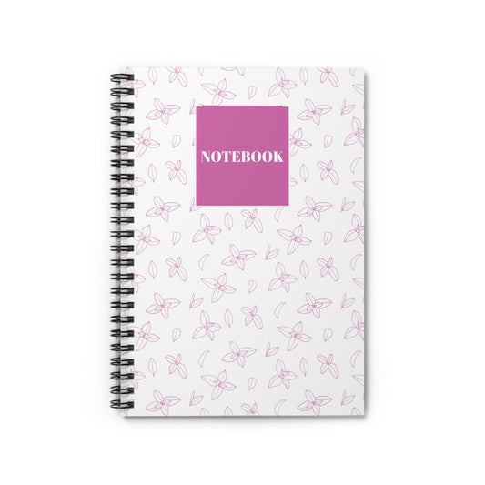 Floral Spiral Notebook - Ruled Line for Notes & Journaling