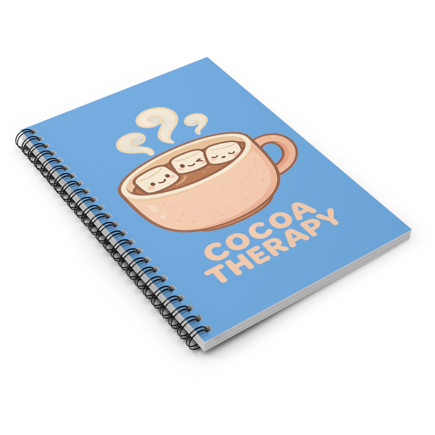 Cocoa Therapy Spiral Notebook - Perfect for Hot Cocoa Lovers, Cute Journal Gift, Cozy Writing, School Supplies, Relaxation Note-taking