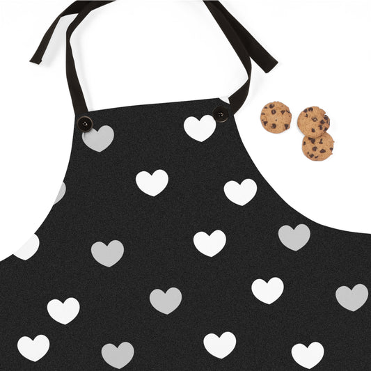Heart Pattern Yellow Apron | Cute Baking Gift for Home Cooks | Perfect for Mother's Day & Birthdays