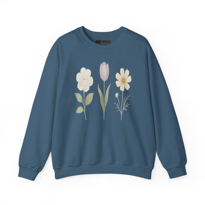 Floral Design Unisex Crewneck Sweatshirt - Cozy, Spring Vibes, Perfect Gift for Nature Lovers, Ideal for Casual Outings, Mother's Day, [...]