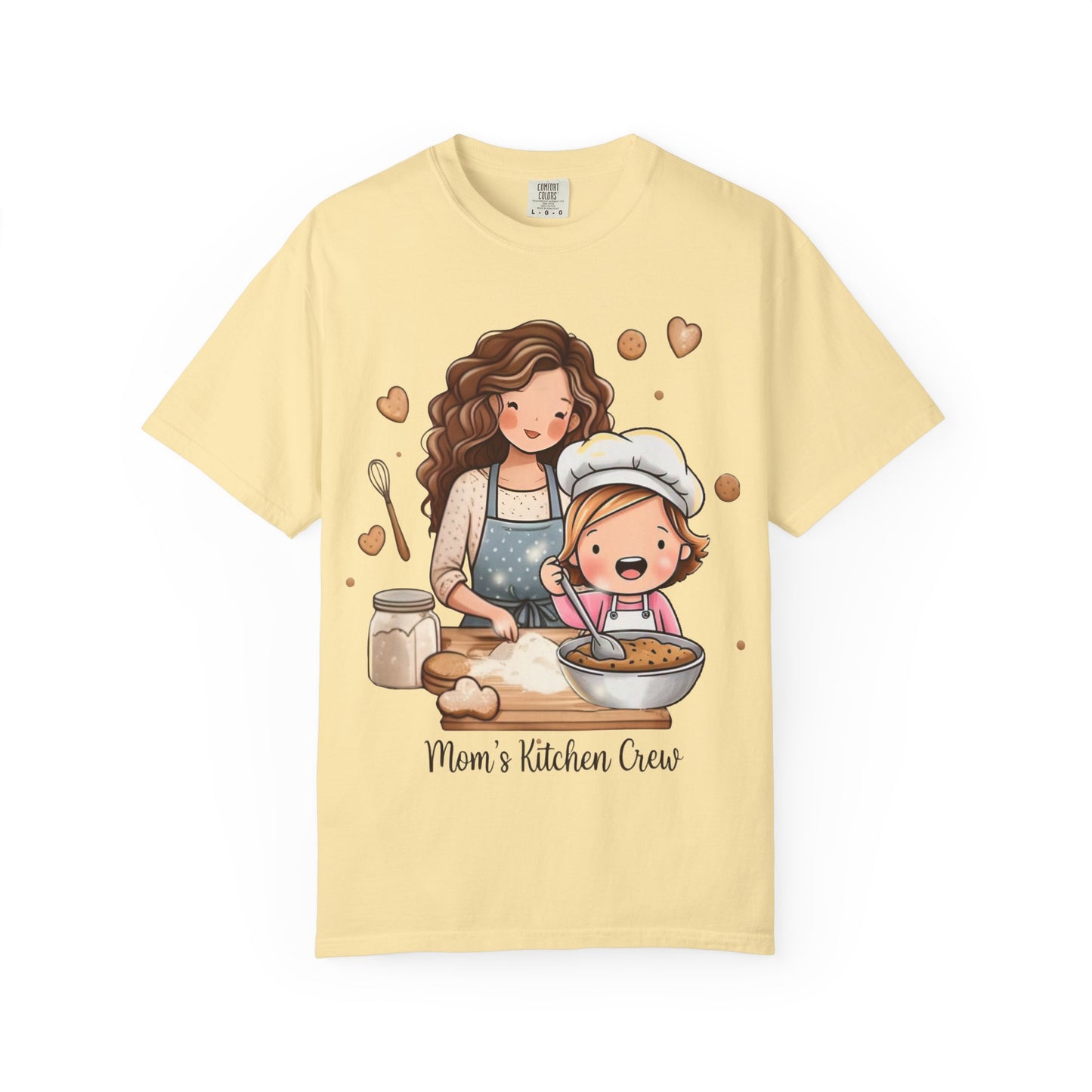 Mom's Kitchen Crew T-Shirt - Made with Love Cooking Design
