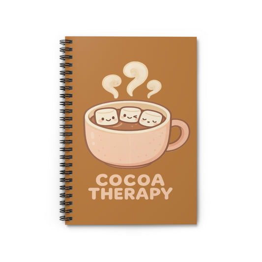 Cocoa Therapy Spiral Notebook - Perfect for Hot Cocoa Lovers, Cute Journal Gift, Cozy Writing, School Supplies, Relaxation Note-taking