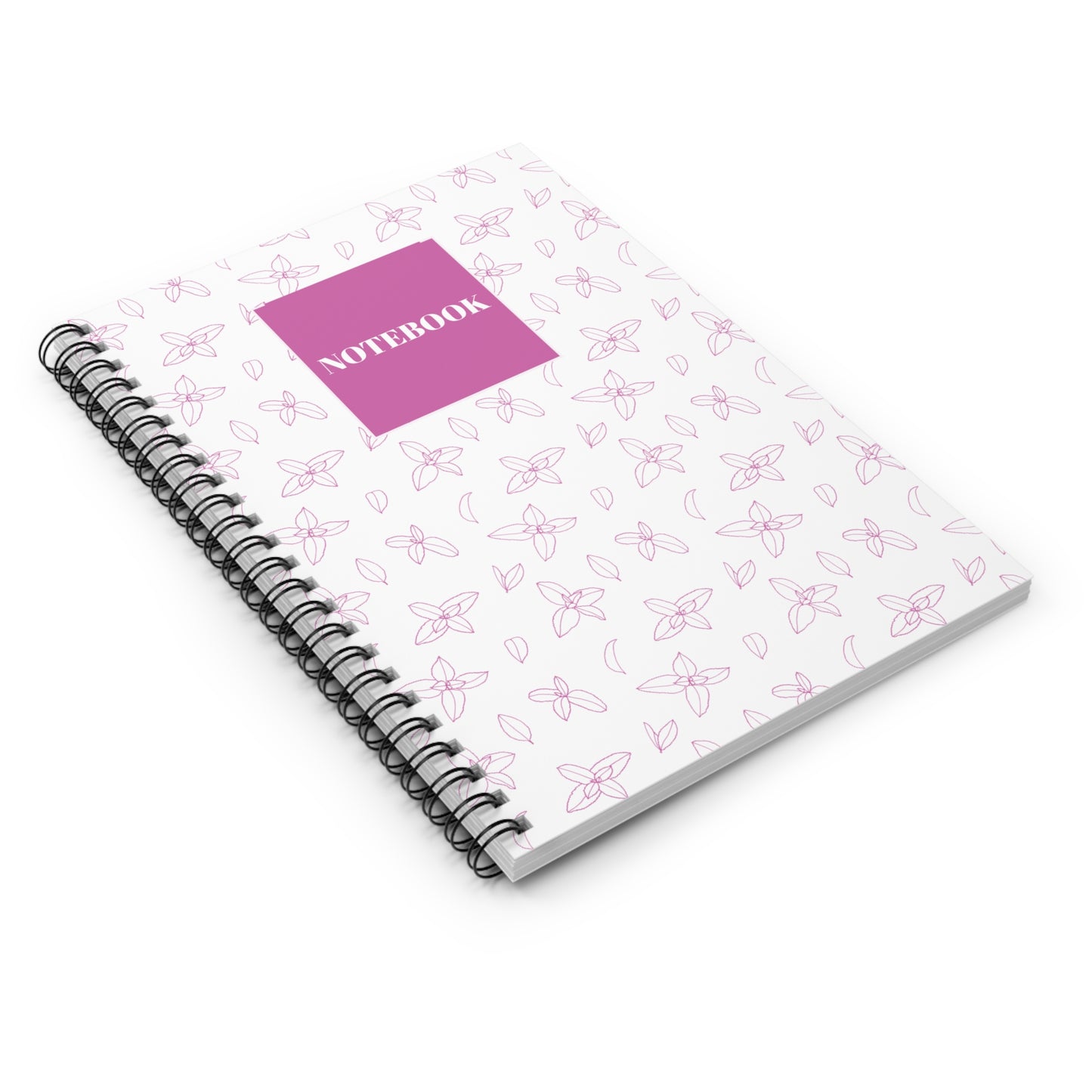 Floral Spiral Notebook - Ruled Line for Notes & Journaling