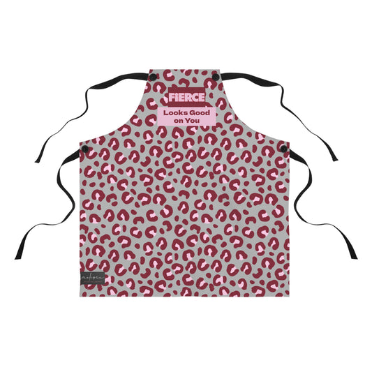 Chic Leopard Print Apron for Stylish Cooking