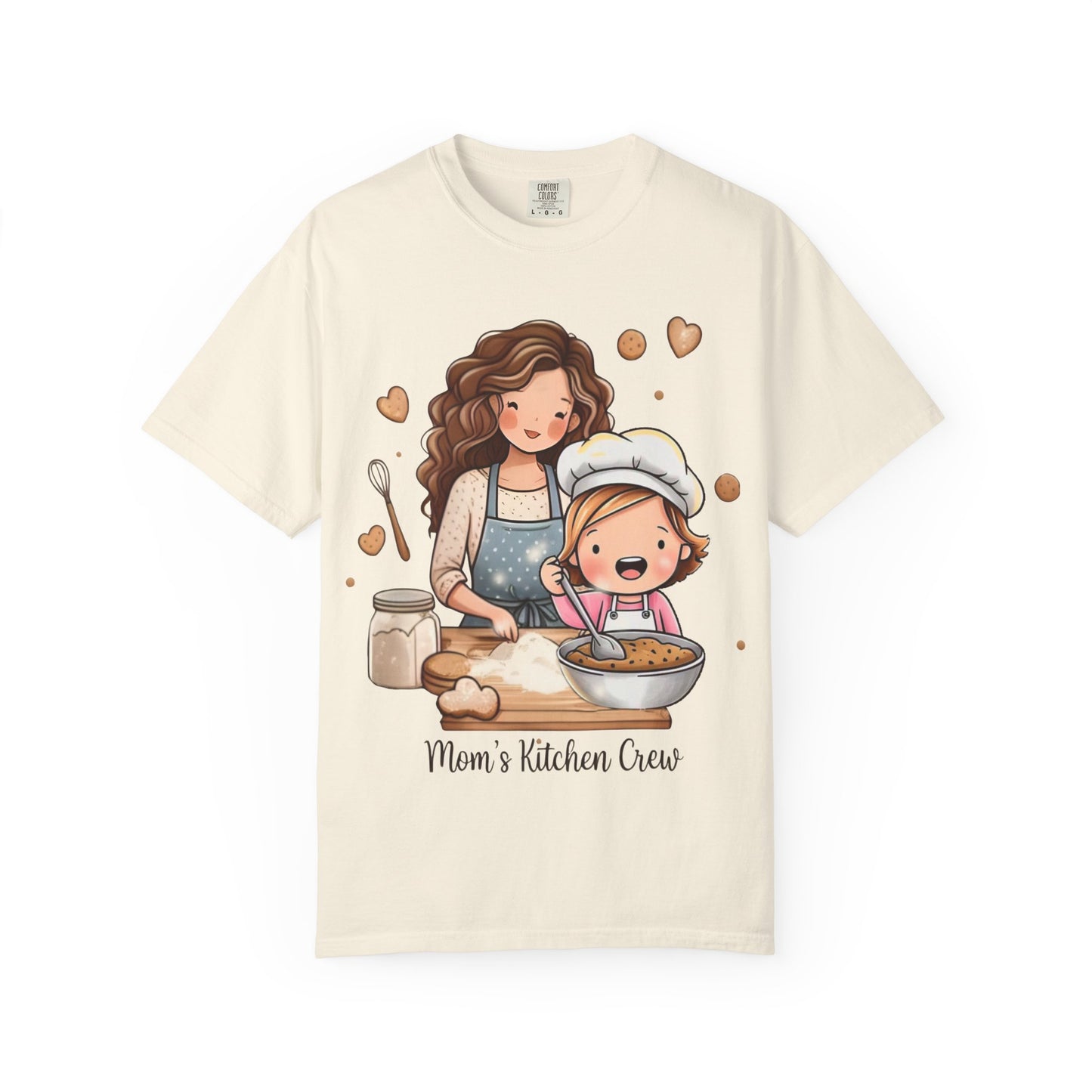Mom's Kitchen Crew T-Shirt - Made with Love Cooking Design