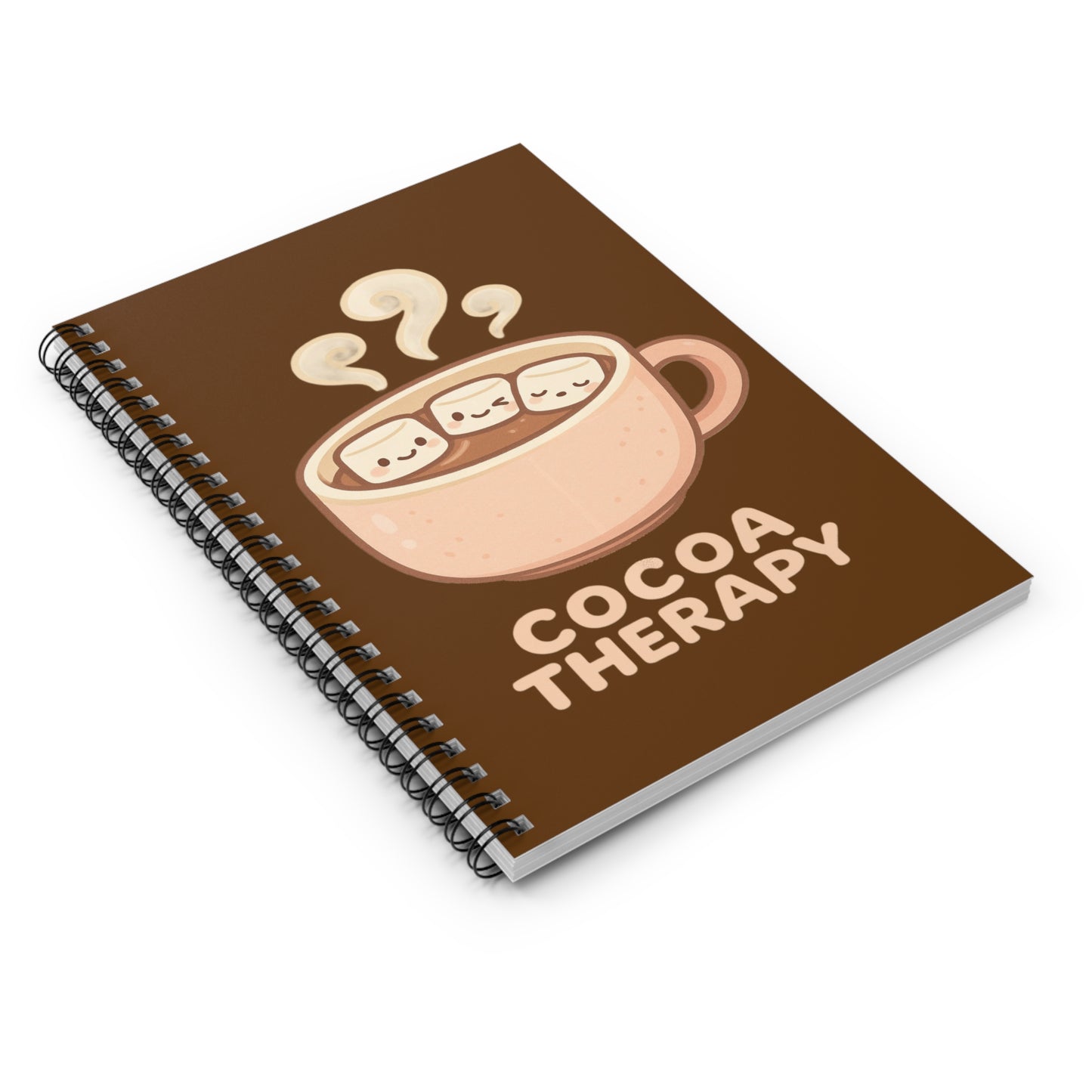 Cocoa Therapy Spiral Notebook - Perfect for Hot Cocoa Lovers, Cute Journal Gift, Cozy Writing, School Supplies, Relaxation Note-taking