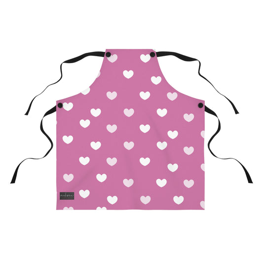 Heart Pattern Yellow Apron | Cute Baking Gift for Home Cooks | Perfect for Mother's Day & Birthdays