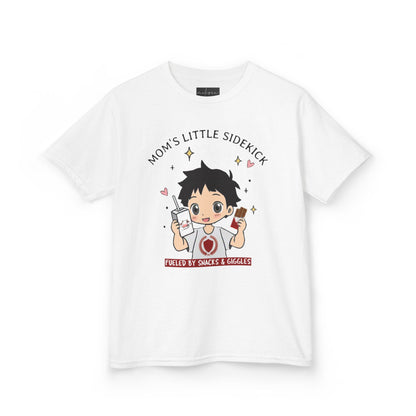 Kids T-Shirt - "Mom's Little Sidekick" Cartoon Tee