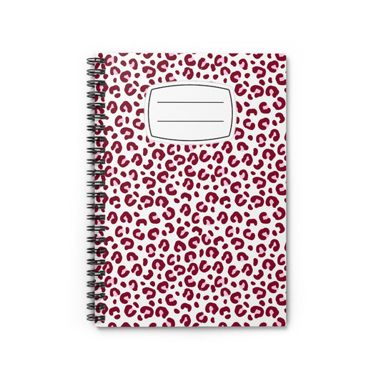 Trendy Leopard Print Spiral Notebook, Journaling, Back to School, Gifts for Her, Cute Stationery, Customizable Notebook