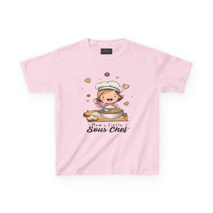 Mom's Little Sous Chef Kids Tee - Cute Baking T-Shirt for Young Chefs