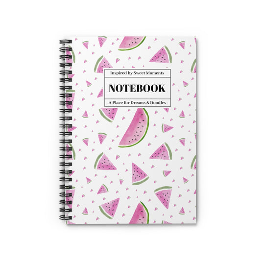 Watermelon-Themed Spiral Notebook for Dreams & Doodles