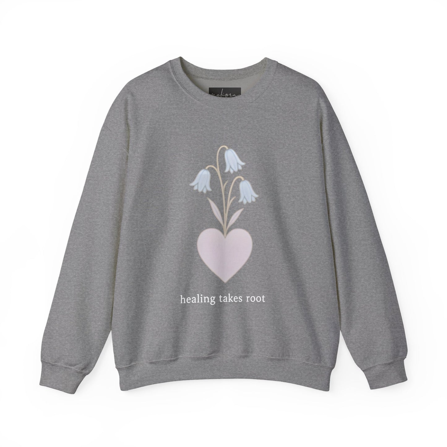 Bluebell flower- Healing Takes Root Sweatshirt - Heavy Blend™ Crewneck for Comfort and Wellness