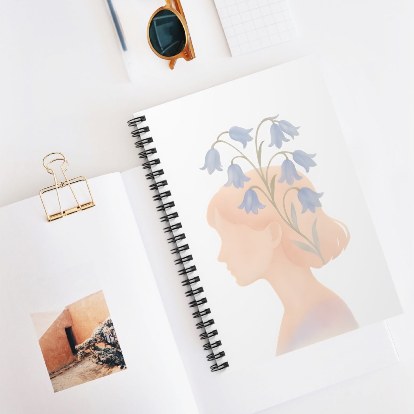 Dreamy Floral Spiral Notebook - Inspirational Art for Writers & Students