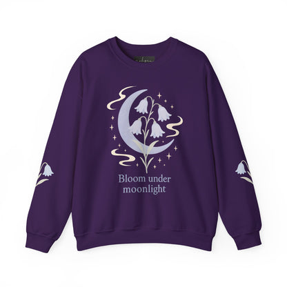 Bluebell flowers- Bloom Under Moonlight Sweatshirt -Heavy Blend Crewneck