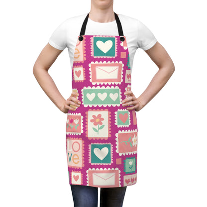 Colorful Love-themed Apron for Baking & Cooking | Perfect Gift for mother’s Day & Cooking Enthusiasts