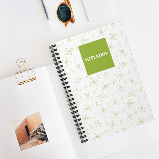 Floral Spiral Notebook - Ruled Line for Notes & Journaling