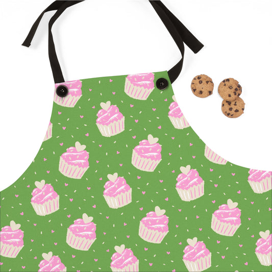 Cute Cupcake Pattern Apron - Perfect for Bakers & Gift Giving