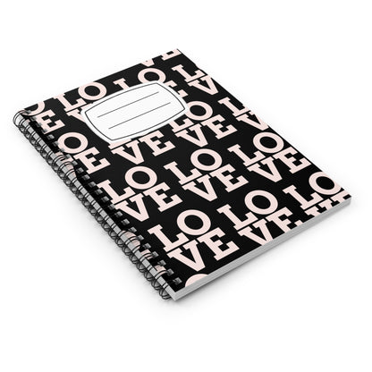 Love Spiral Notebook - Ruled Lines, Cute Love Journal, Gift for Students, Back to School, Valentine's Day, Creative Writing