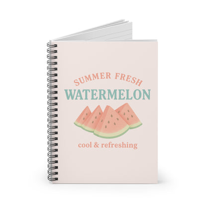 Summer Fresh Watermelon Spiral Notebook - Perfect for Notes & Summer Vibes