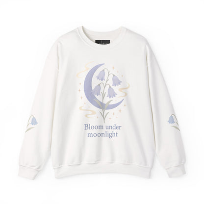 Bluebell flowers- Bloom Under Moonlight Sweatshirt -Heavy Blend Crewneck