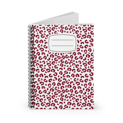 Trendy Leopard Print Spiral Notebook, Journaling, Back to School, Gifts for Her, Cute Stationery, Customizable Notebook