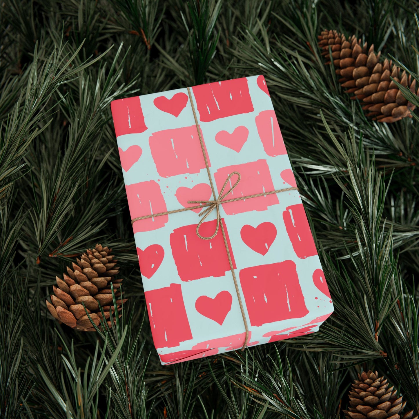 Valentine's Day Wrapping Paper, Gift Wrap for Love, Cute Heart Pattern, Pink Gift Wrap, Holiday Wrapping Papers