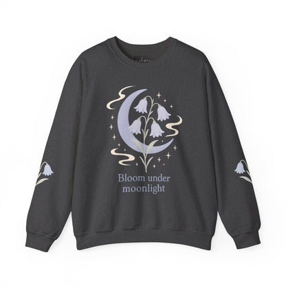 Bluebell flowers- Bloom Under Moonlight Sweatshirt -Heavy Blend Crewneck