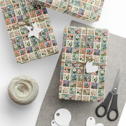 Charming Floral Wrapping Paper, Gift Wrap for Special Occasions, Birthday, Wedding, Holiday, Eco-Friendly Gift Wrapping