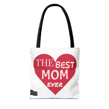 Heartfelt Tote Bag for Moms - 'The Best Mom Ever' & Tic Tac Toe Design