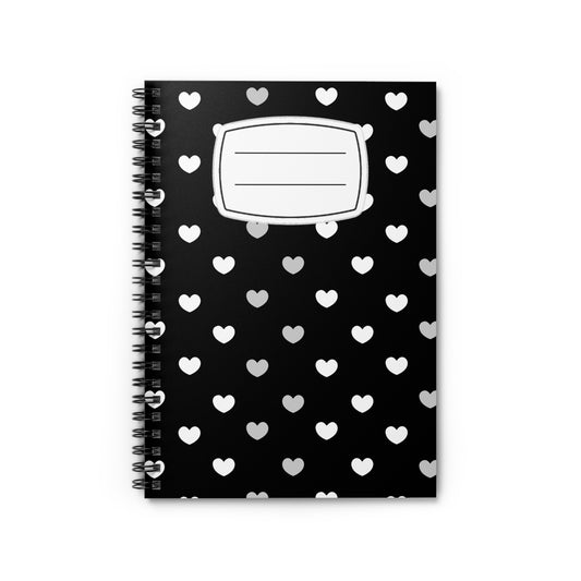 Heart Pattern Spiral Notebook | Cute Journal, Back to School, Gift for Her, Note Taking, Organizing