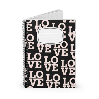 Love Spiral Notebook - Ruled Lines, Cute Love Journal, Gift for Students, Back to School, Valentine's Day, Creative Writing