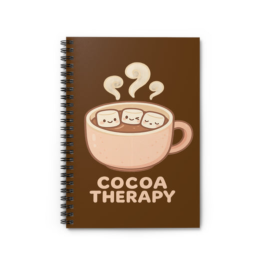 Cocoa Therapy Spiral Notebook - Perfect for Hot Cocoa Lovers, Cute Journal Gift, Cozy Writing, School Supplies, Relaxation Note-taking