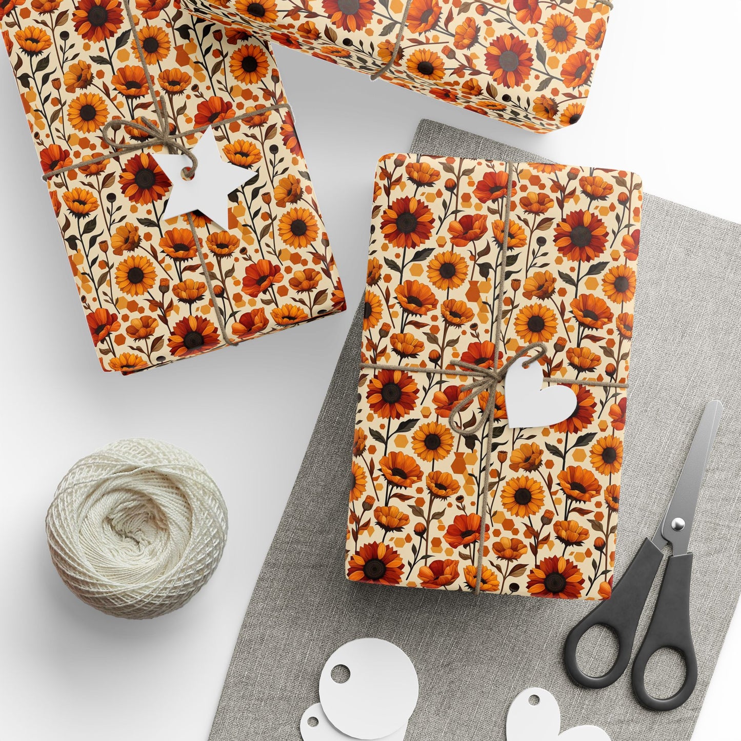 Vibrant Floral Wrapping Paper for All Occasions, Gift Wrap, Birthday, Holiday, Eco-Friendly Decor, Floral Print