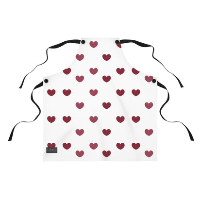 Heart Pattern Yellow Apron | Cute Baking Gift for Home Cooks | Perfect for Mother's Day & Birthdays