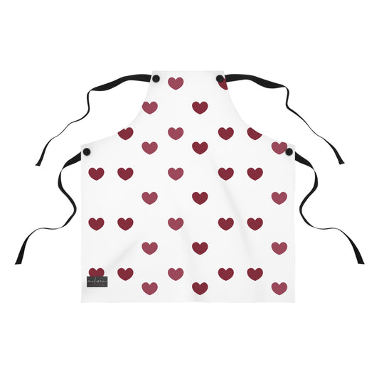 Heart Pattern Yellow Apron | Cute Baking Gift for Home Cooks | Perfect for Mother's Day & Birthdays